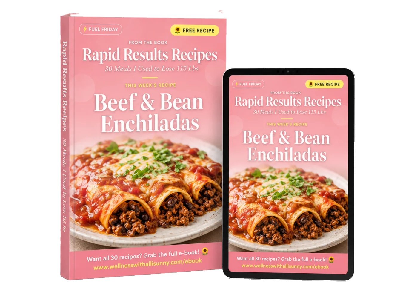 Beef & Bean Enchiladas - free recipe from Rapid Results Recipes
